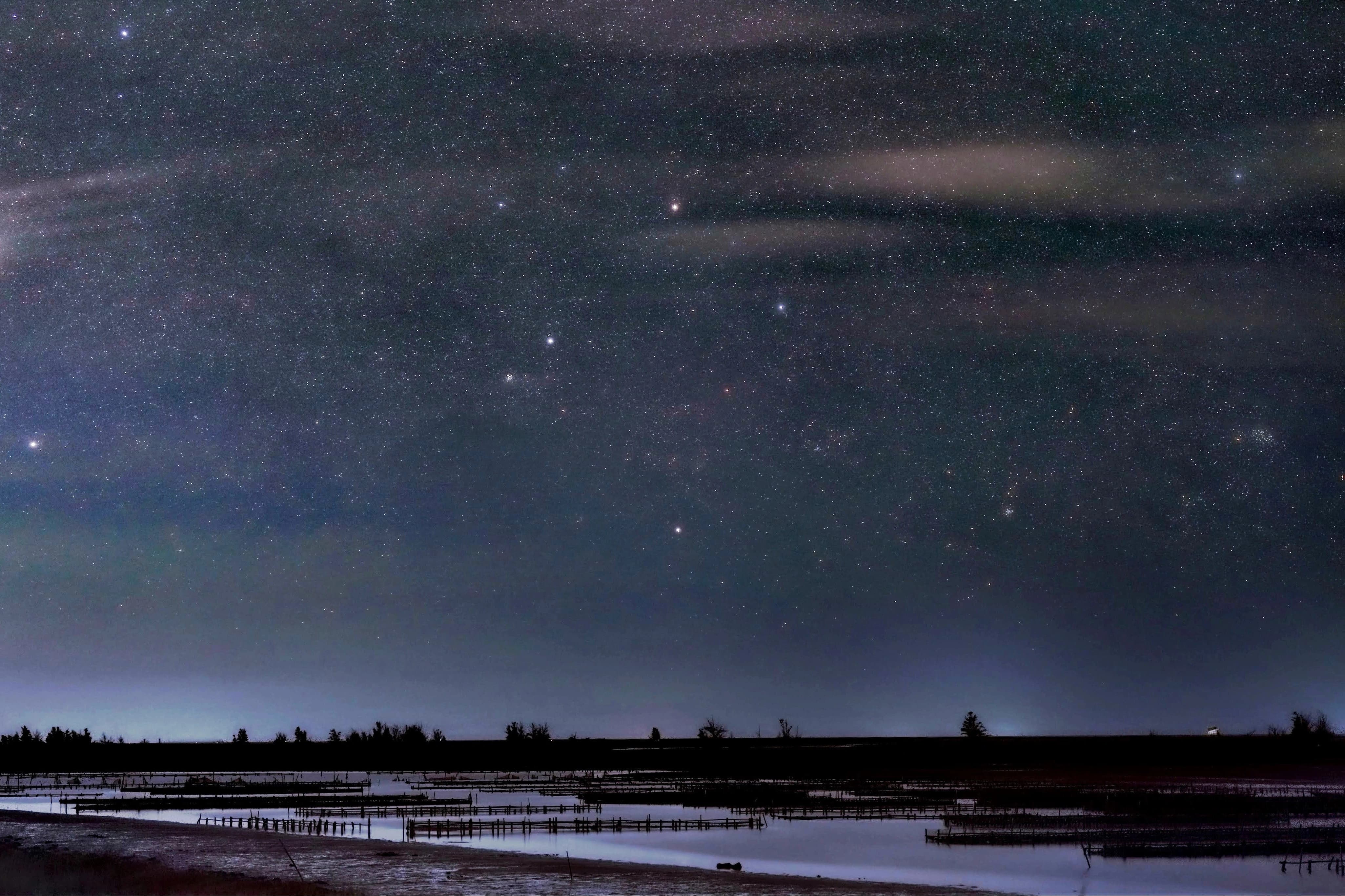 七股海堤上的春季星空-南十字