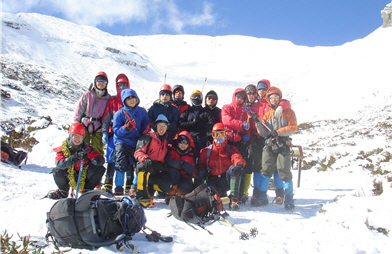 歐陽老師長年帶領學生於南湖大山及雪山雪訓／歐陽台生攝
