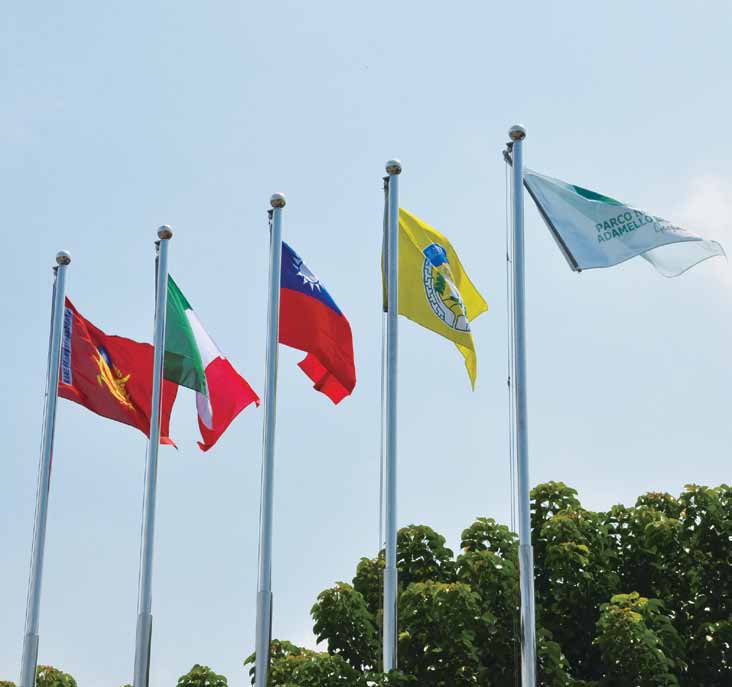 兩個園區的締盟,可使歐盟的27個國家看見青天白日滿地紅的國旗在阿爾卑斯山上飄揚/ 傅秀琪攝