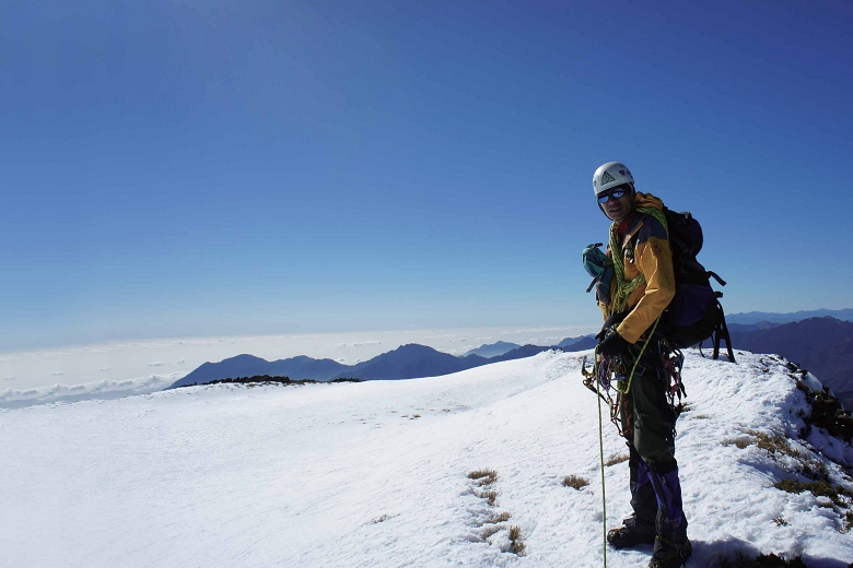 山在哪裡，連志展就去哪裡。圖攝於臺灣雪山。