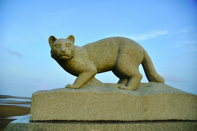 西表山貓的雕像 游崇瑋攝