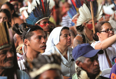 各國人民齊聚在巴西里約熱內盧／達志影像提供