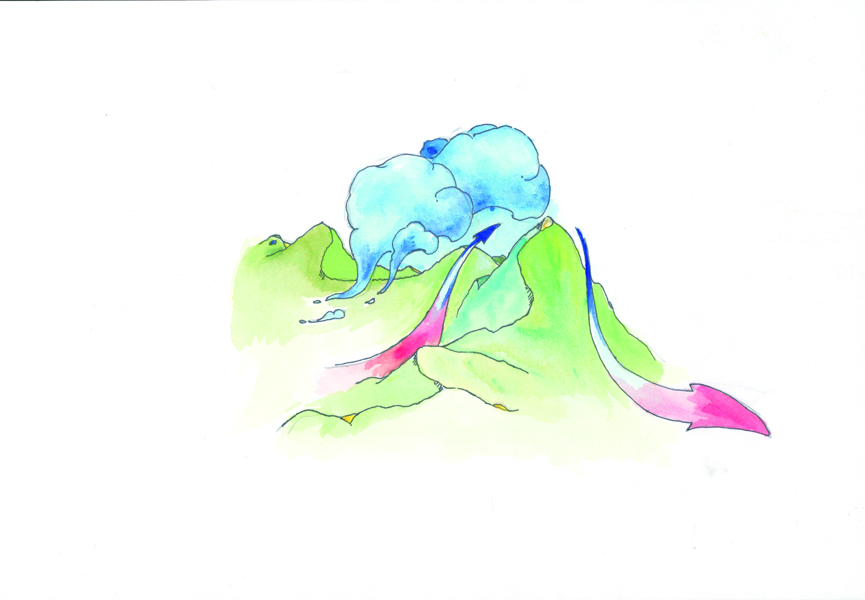 焚風示意圖／范震華繪