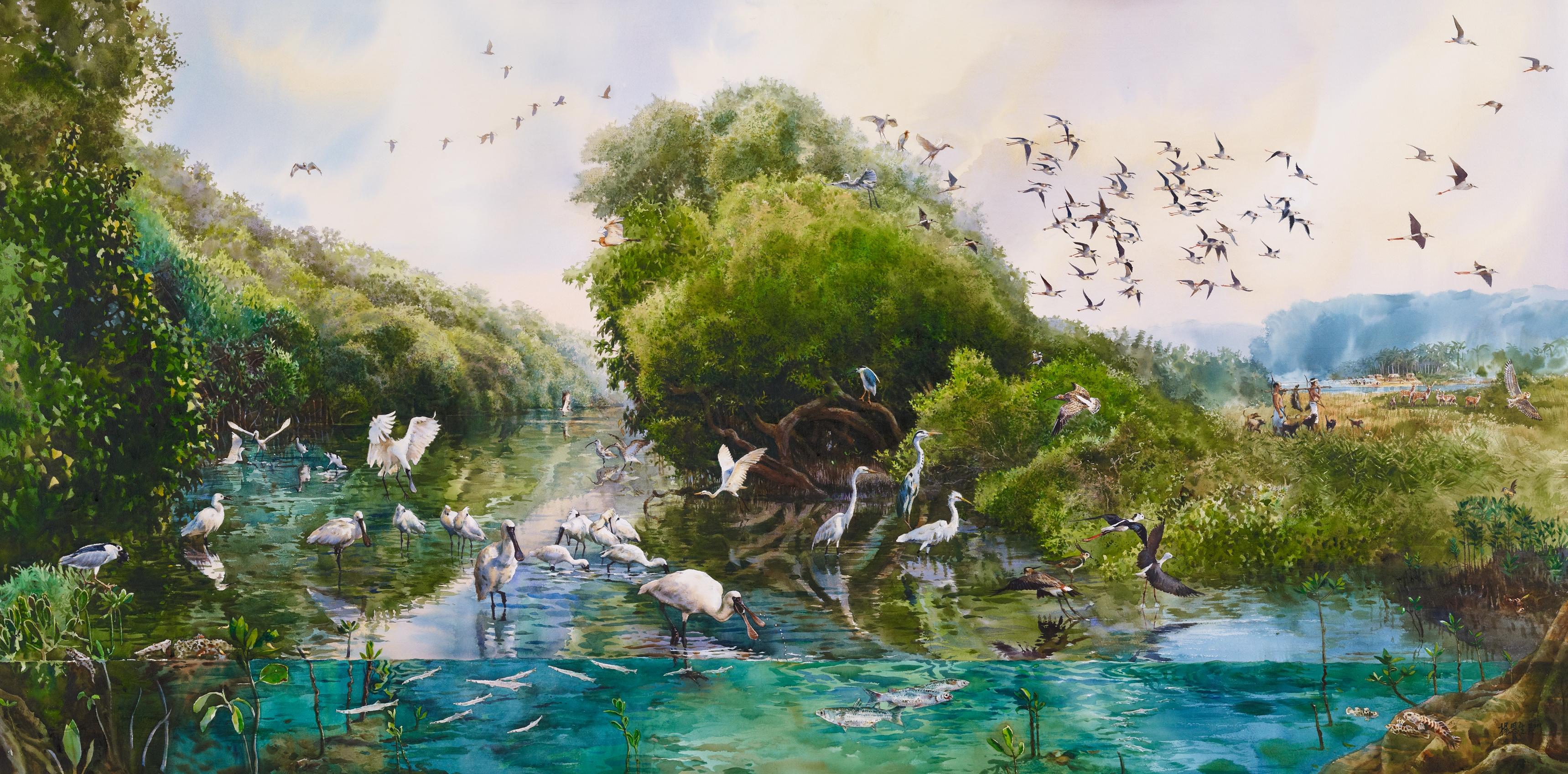 嘉南平原生態復原圖