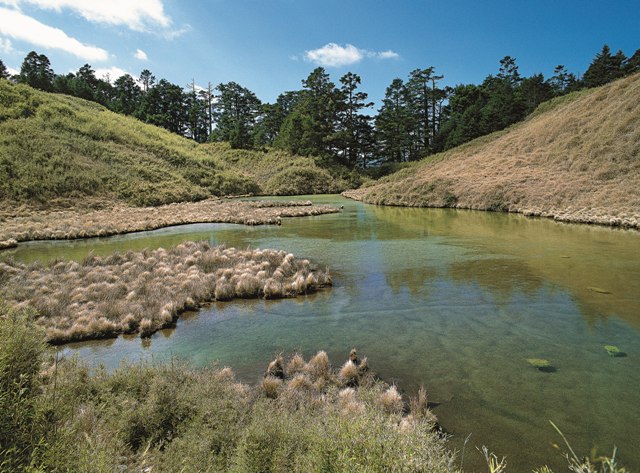 能高安東軍連稜有著多樣的高山湖泊景觀，圖為屯鹿池。