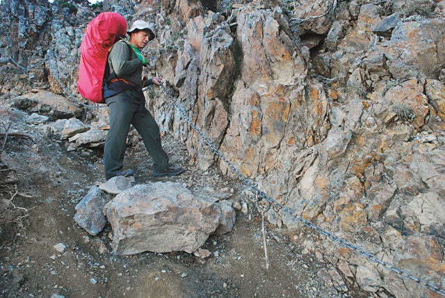 步道維護是保育巡查員的基本例行工作。