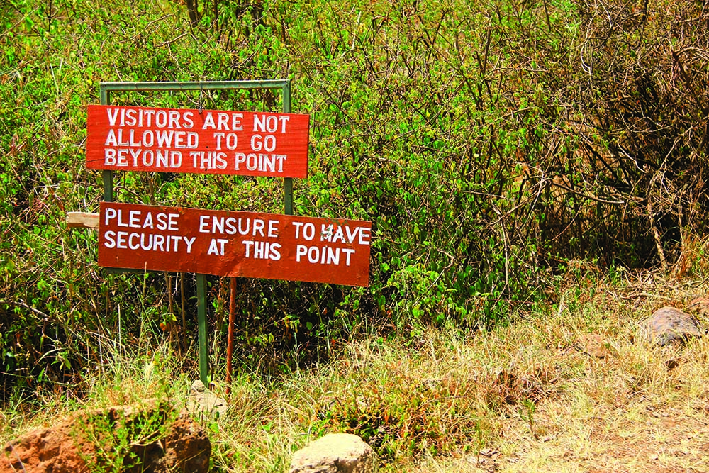 河馬步道上不能隨意走動且需有守衛陪同／范震華攝