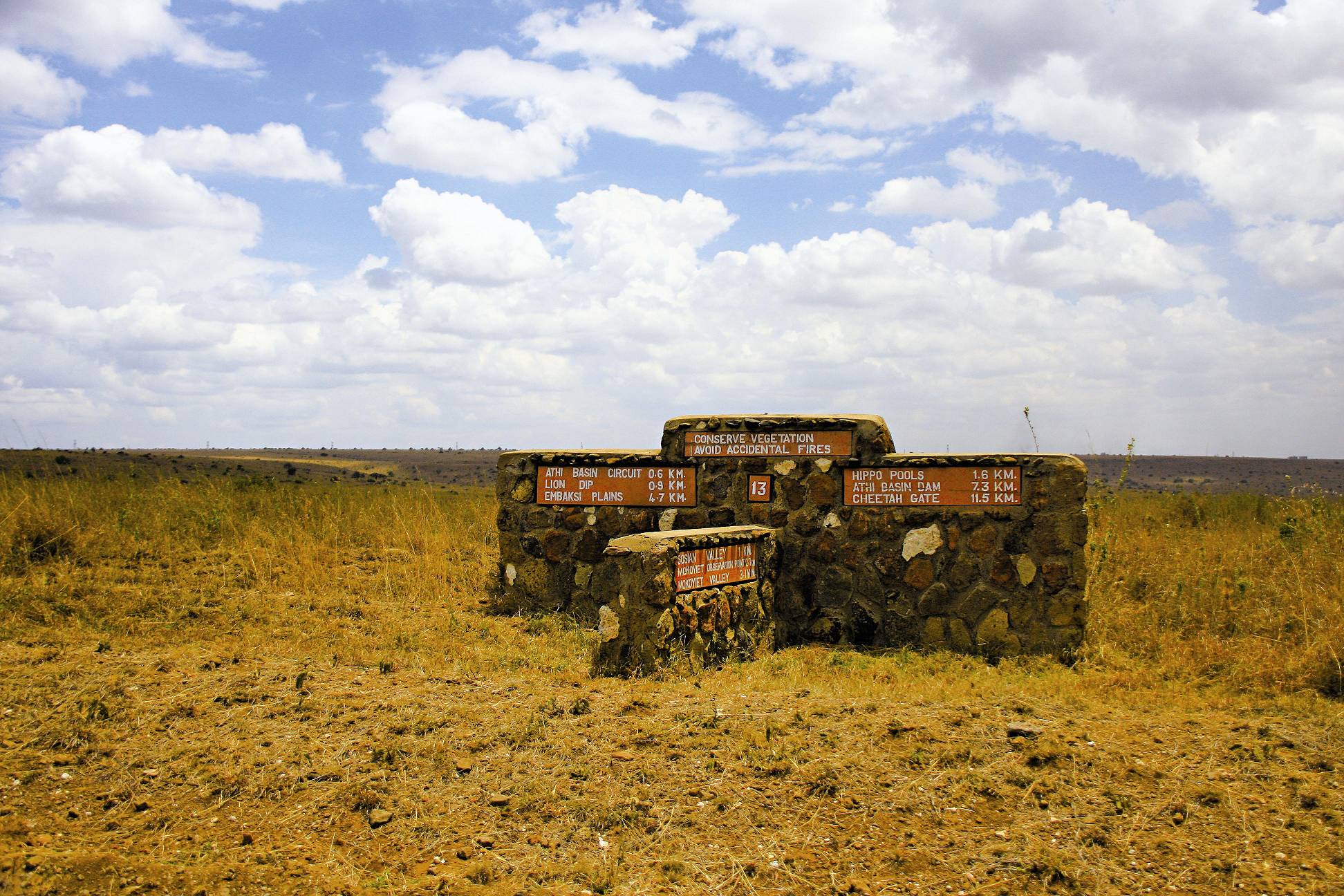 奈洛比國家公園內的路線指示／范震華攝