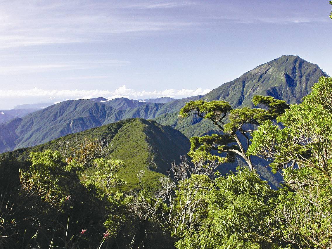 霧頭山南稜看北大武山與茶埔岩山與魯凱聖地巴魯冠鞍部／姜博仁提供