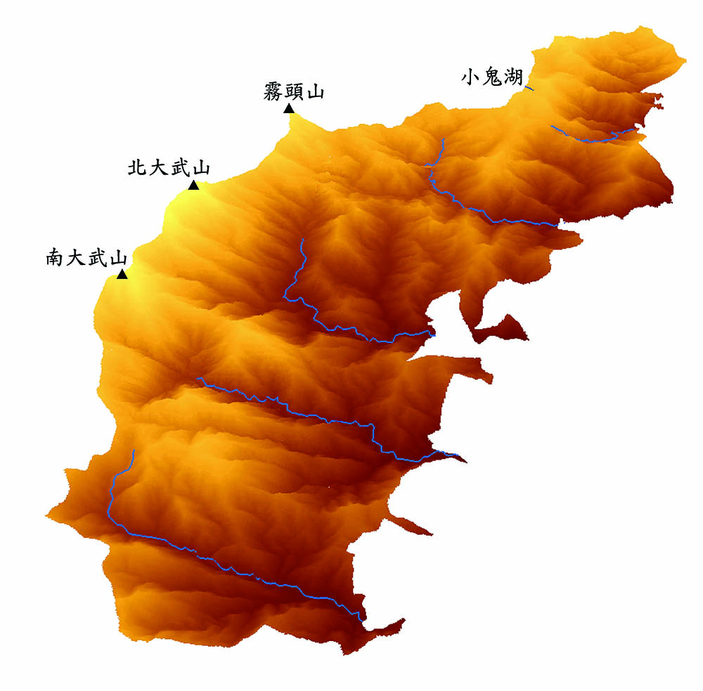大武山自然保留區立體圖