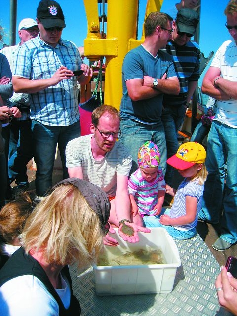 解說拖網捕撈到的漁獲