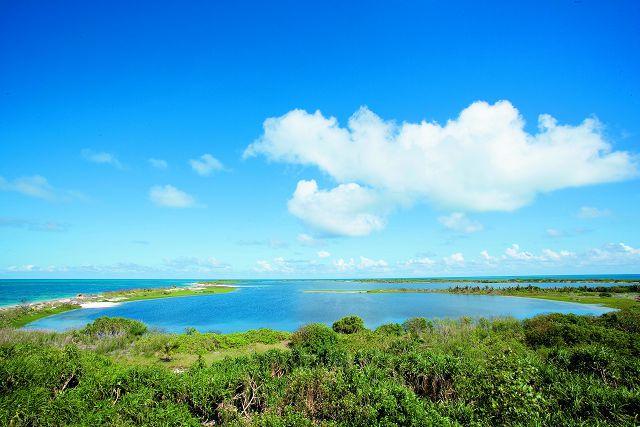位於東沙島中央的小潟湖/海管處提供