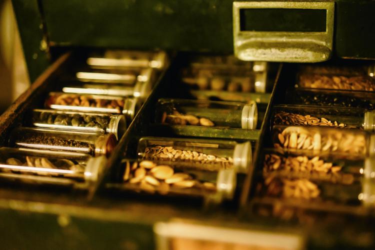 在臺灣大學磯永吉小屋存放的種子蒐集盒中，看到了日治時期學者們系統性保存作物及作物野生近緣種之種子的用心  ／楊懷智攝