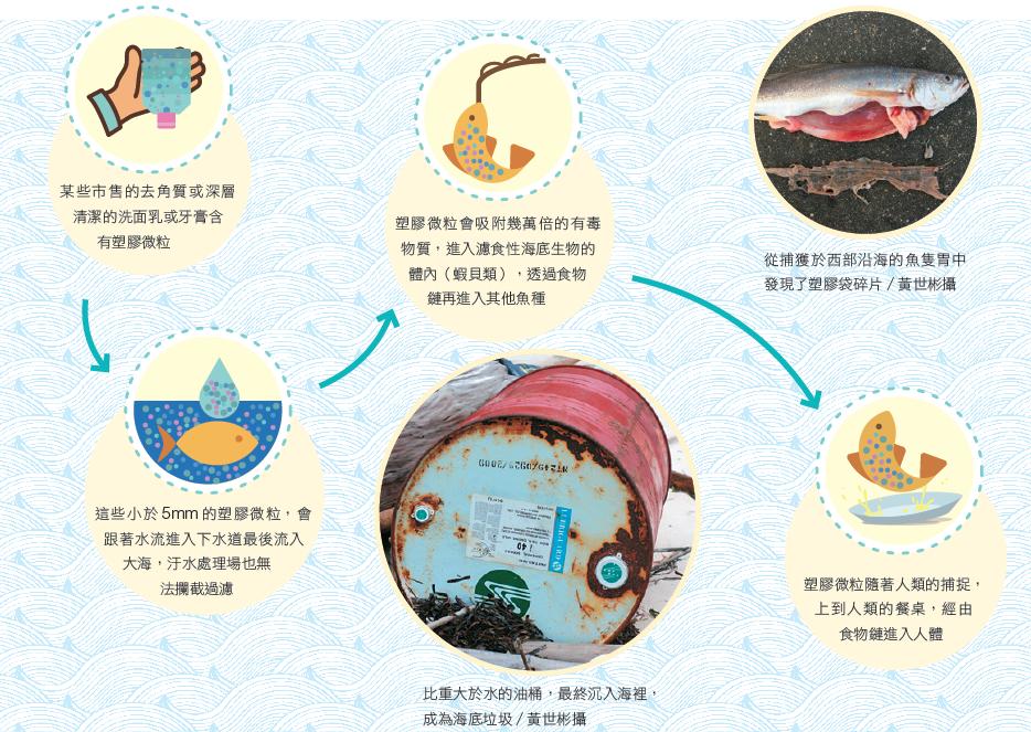 比重大於水的油桶，最終沉入海裡，成為海底垃圾／黃世彬攝