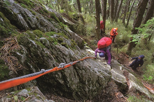 Climbing many sections of Mt. Qilai Eastern ridgeline need higher skills. / Hsiao-Lu Ho