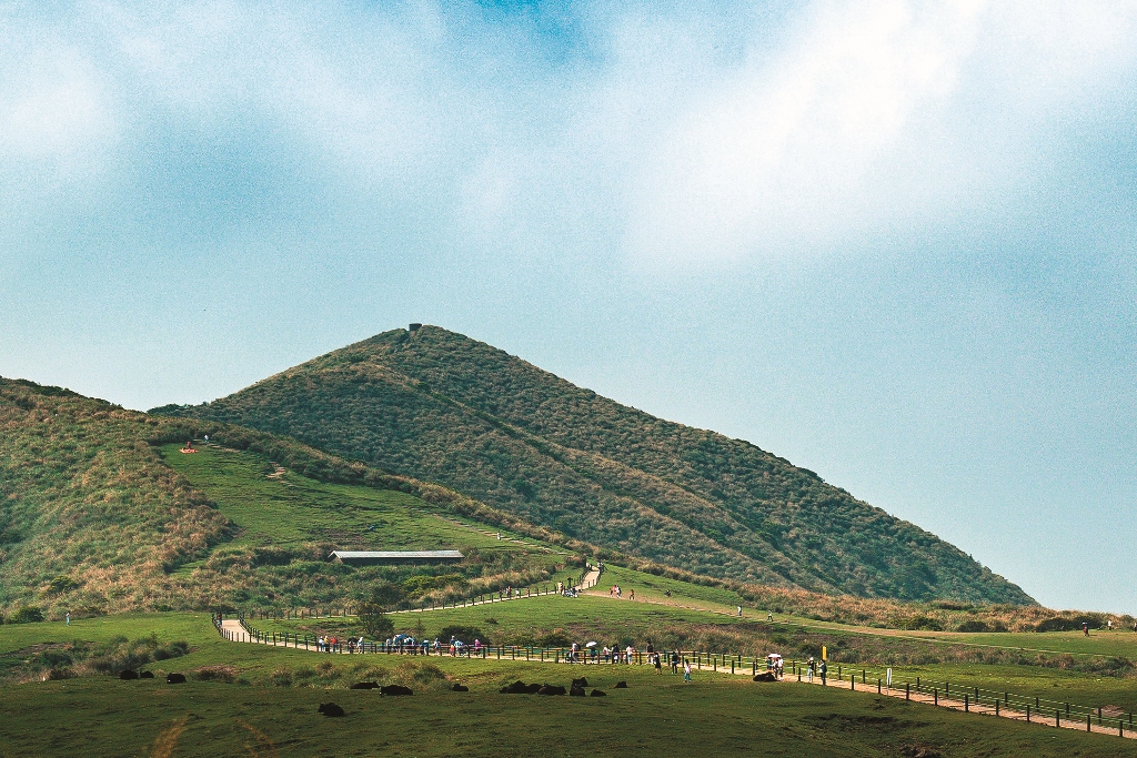 陽明山擎天崗草原視野開闊但一起濃霧常難辨方向楊懷智攝