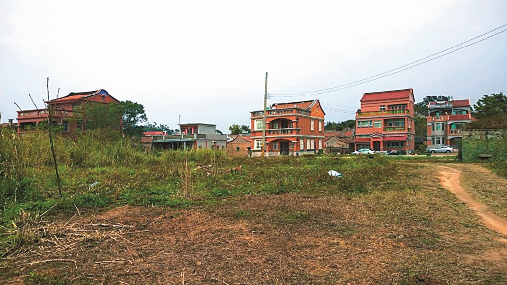 聚落外圍的仿古透天厝