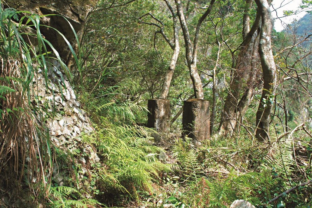 最新發現的山月橋的橋柱遺跡