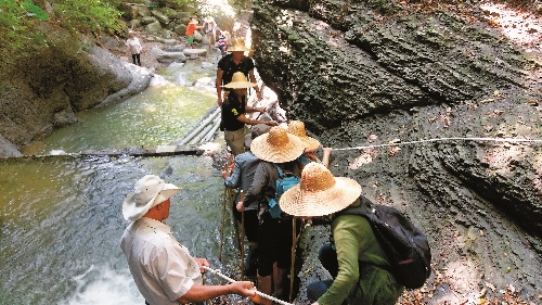 里德社區生態遊程中的溯溪之旅/古堅謀提供