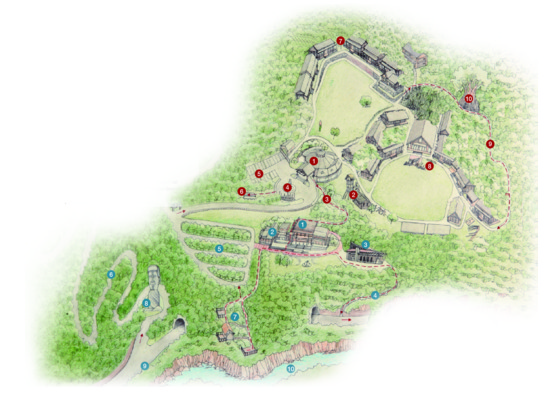 布洛灣地圖／底圖原檔：太魯閣山月村提供；本刊重新標示