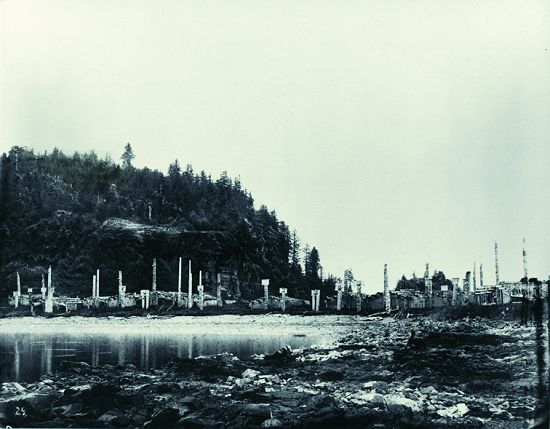 19世紀所攝之海達族傳統聚落