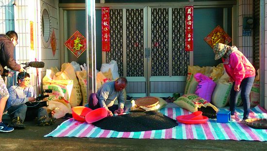 黑豆收成曬豆、撿豆等地方居民的日常,都是紀錄片拍攝者眼中的珍貴素材
