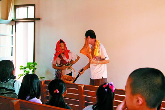 運用小劇場增加解說的活潑度，讓孩童更容易吸收解說內容／金管處提供