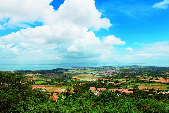 從太武山俯覽金門田野風光