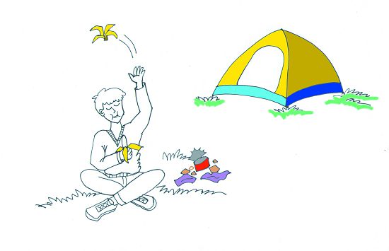 無論住宿山屋或野營，食物及廚餘等物品不可隨意放置