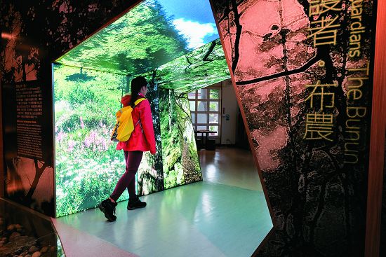 從大廳穿越隧道後進入展區，感覺別有洞天