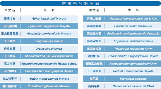 ＊依文中出現順序排列。
