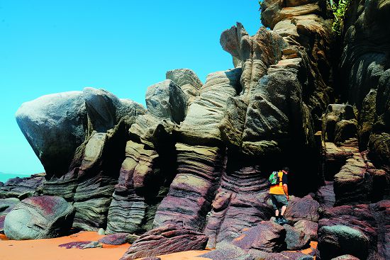 烈嶼壯觀的花崗片麻岩景觀