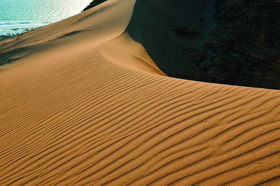 風吹砂美麗的沙紋景觀