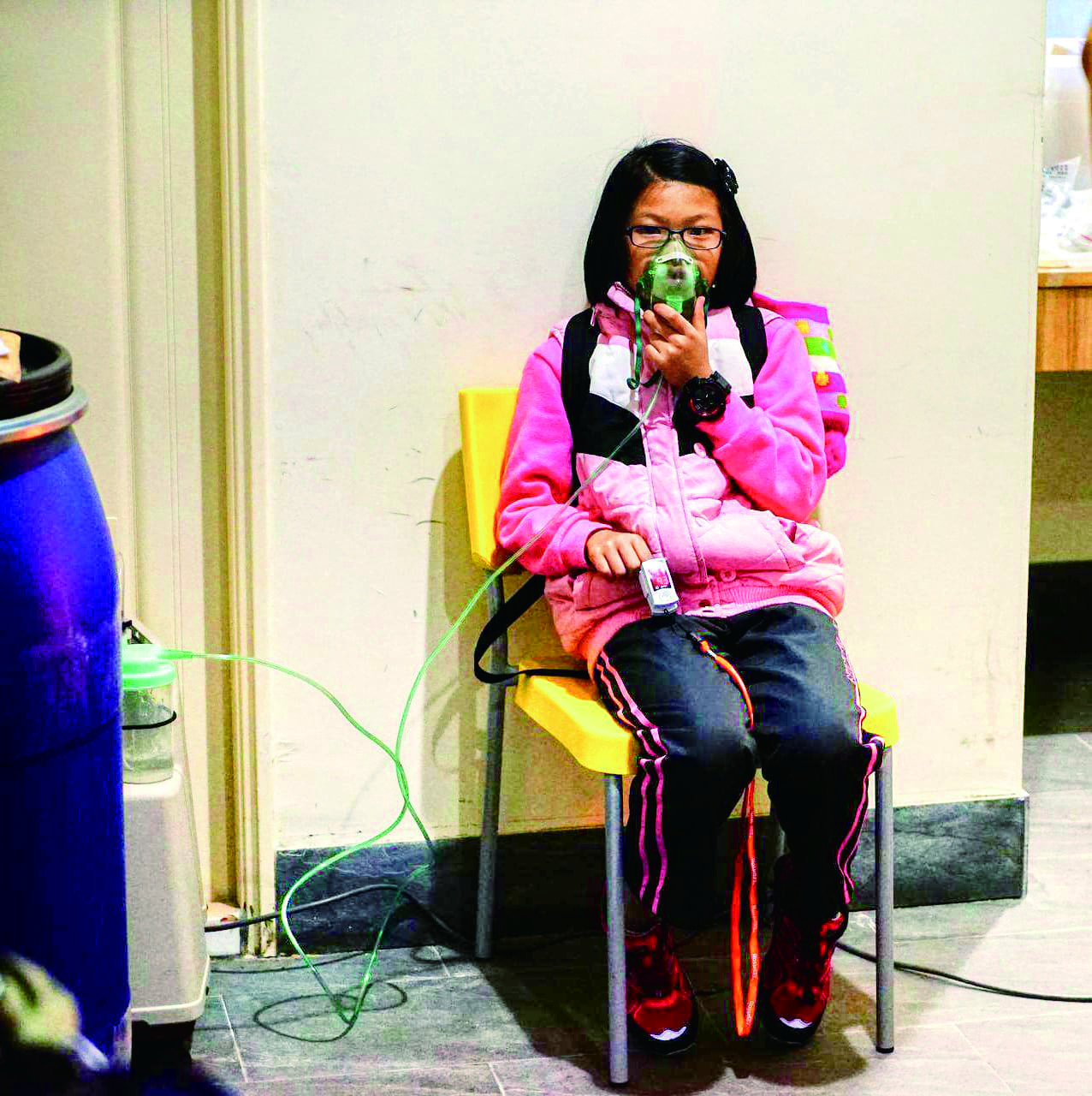 在太魯閣合歡山上出現高山症的皮琁,留下了吸純氧的特別經驗/楊懷智 攝