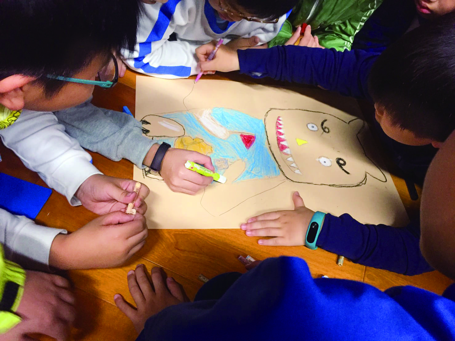 在大家畫下的風獅爺中,可以看到學童們的觀察力與想像力