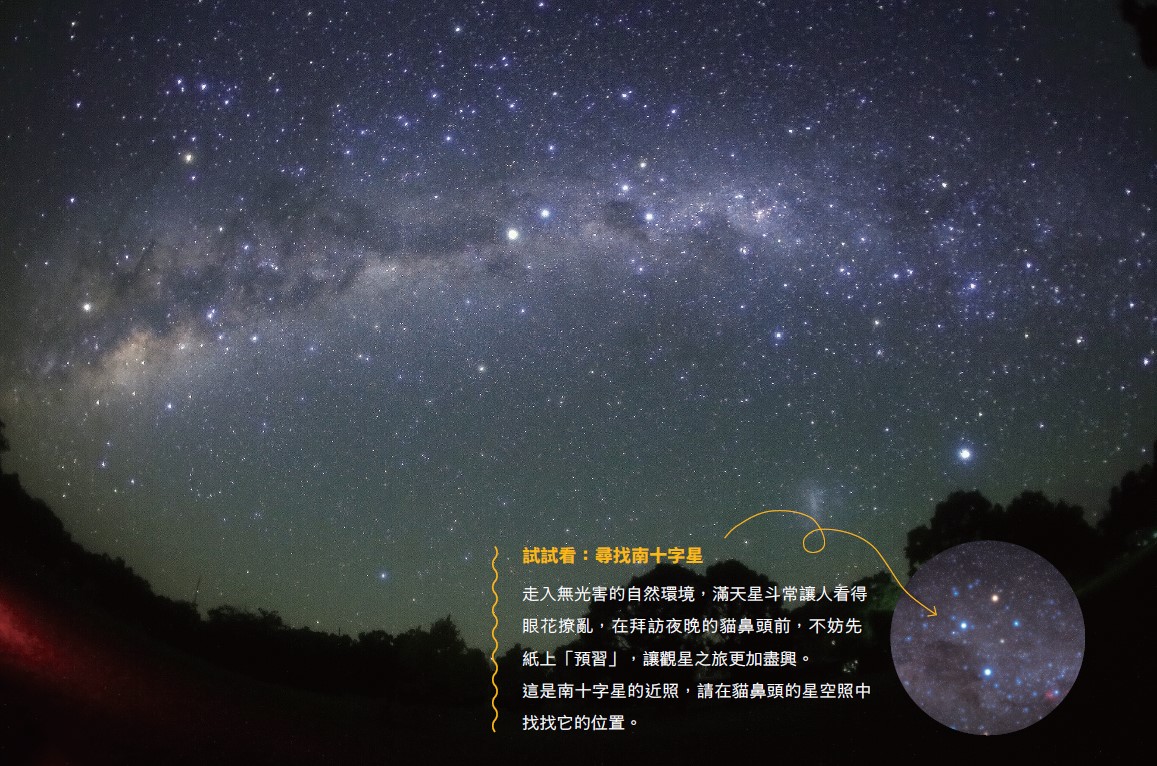 春天到訪貓鼻頭，可不能錯過欣賞南十字星的機會／墾管處提供
