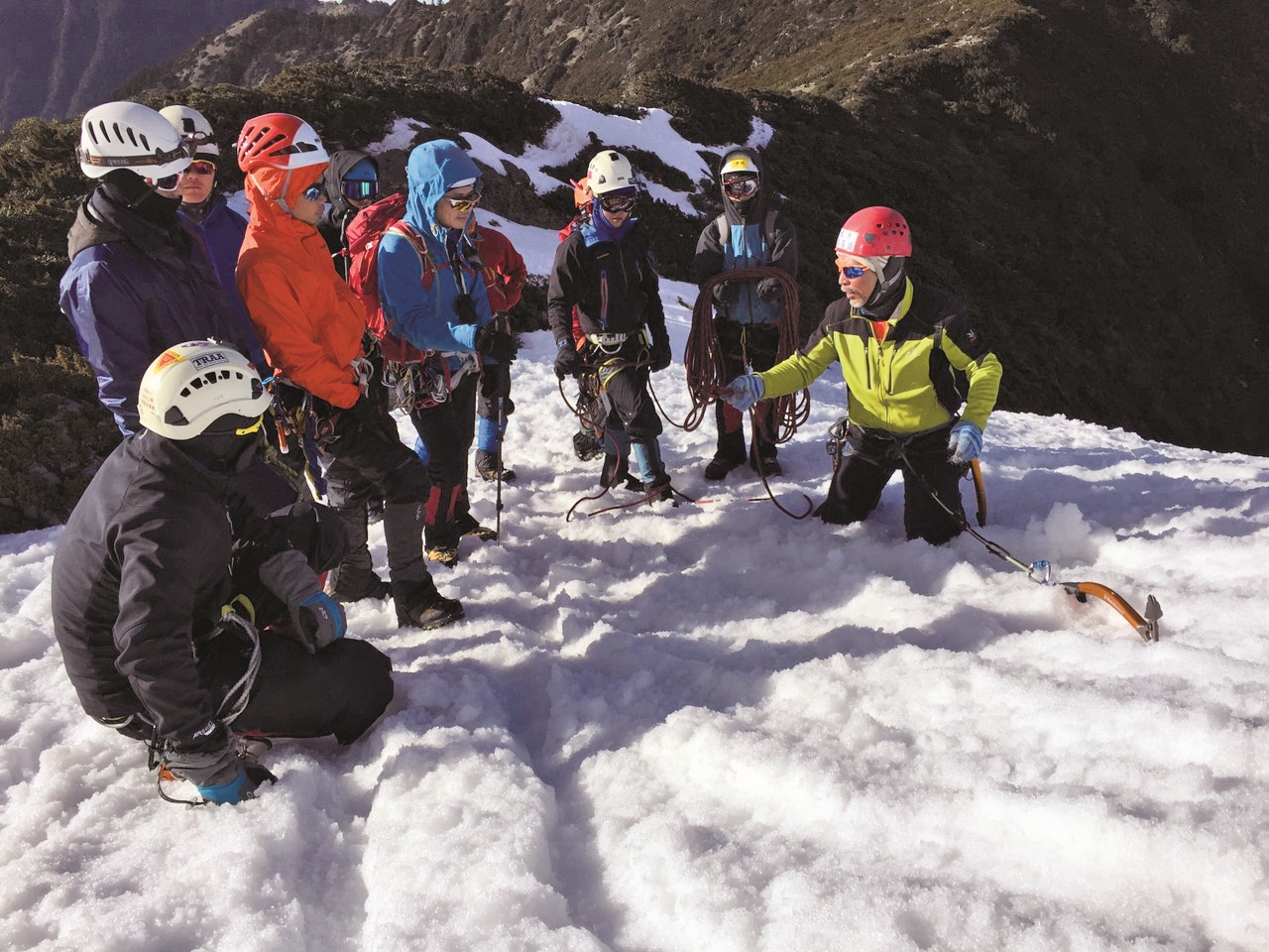 玉山的特殊環境成為山友們進行雪訓的首選/戴昌盛 提供
