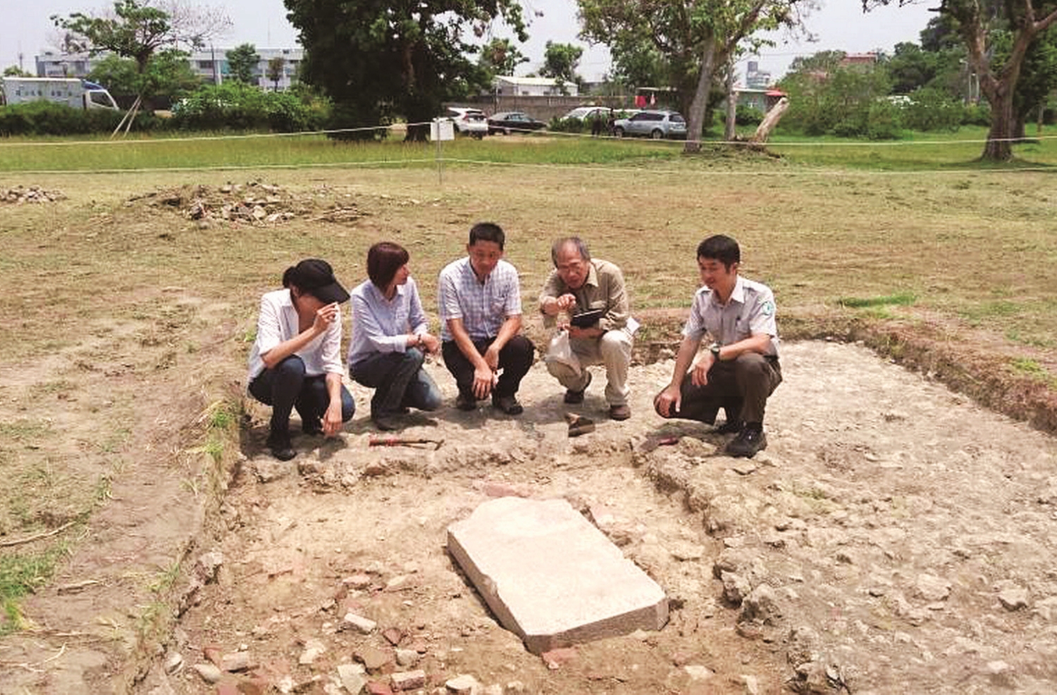 舊城考古挖到清武官索大老爺德政碑/郭吉清 提供