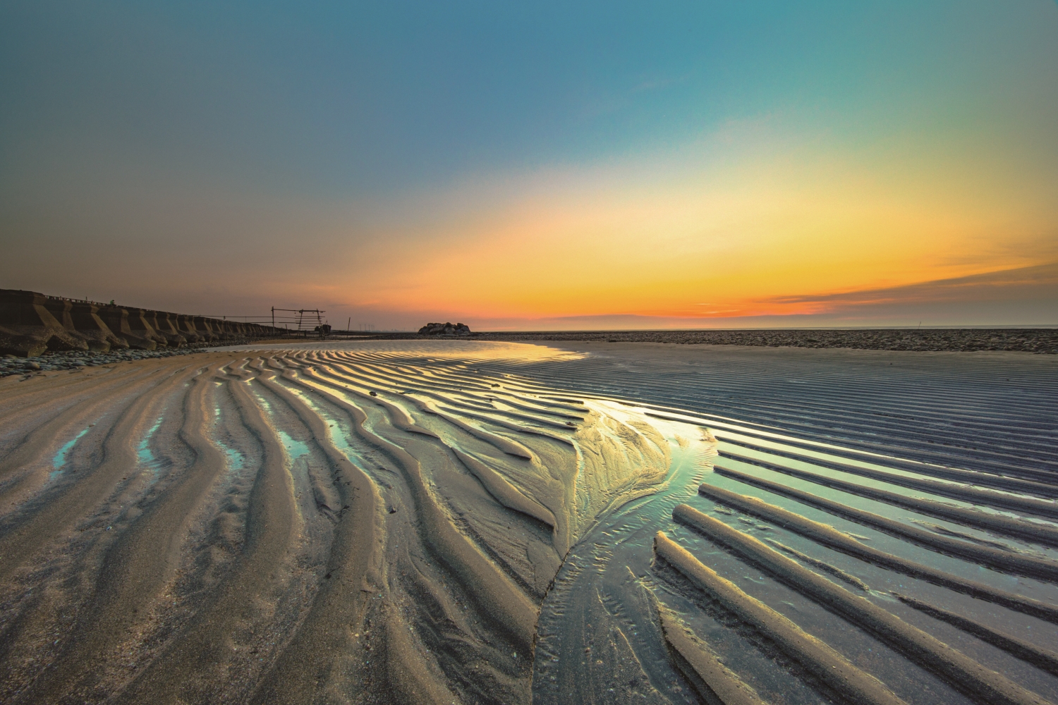 許厝港濕地夕陽西下美景無限／達志影像 提供