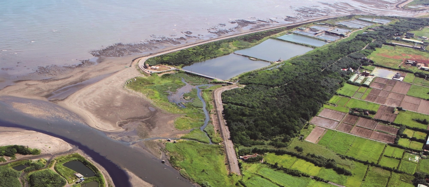 魚塭拆除前空拍圖