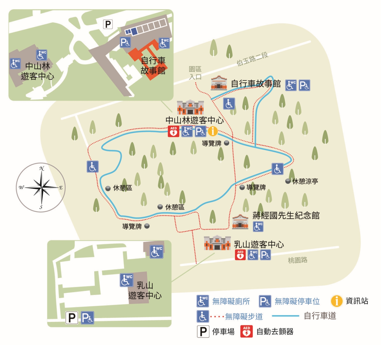 中山紀念林地圖