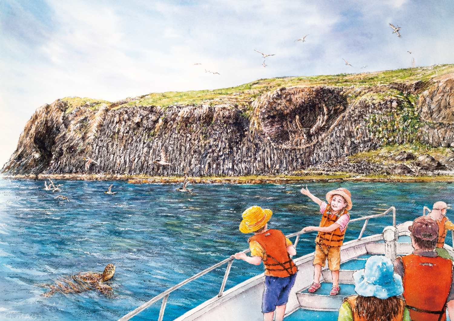 讀者隨著阿清與小蘭在澎湖南方四島國家公園探險