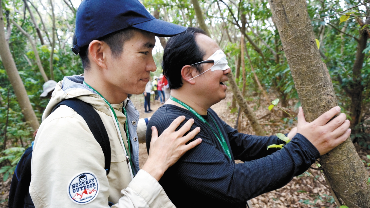 現在許多臺灣國家公園皆有推行聽、嗅、觸覺體驗活動的經驗，將成為走完無障礙最後一哩路的基石／自管處 提供