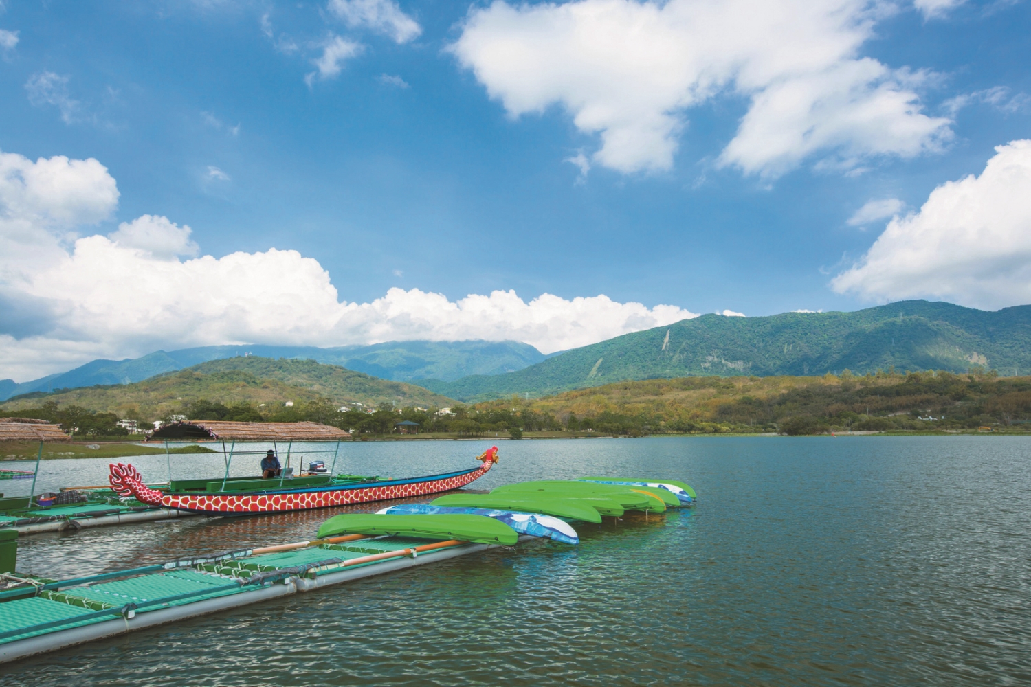 大坡池目前設有簡易碼頭／縱管處 提供