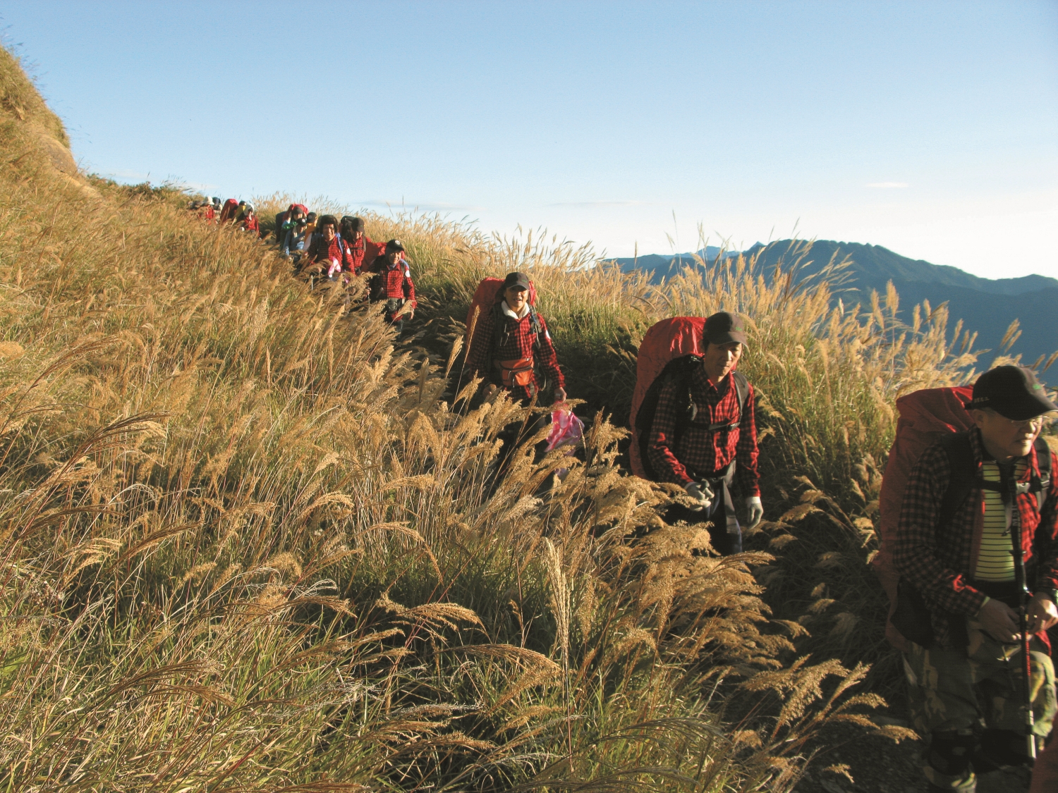 因為愛山、愛生態,保育志工們一次又一次負重上山進行巡查/太管處 提供