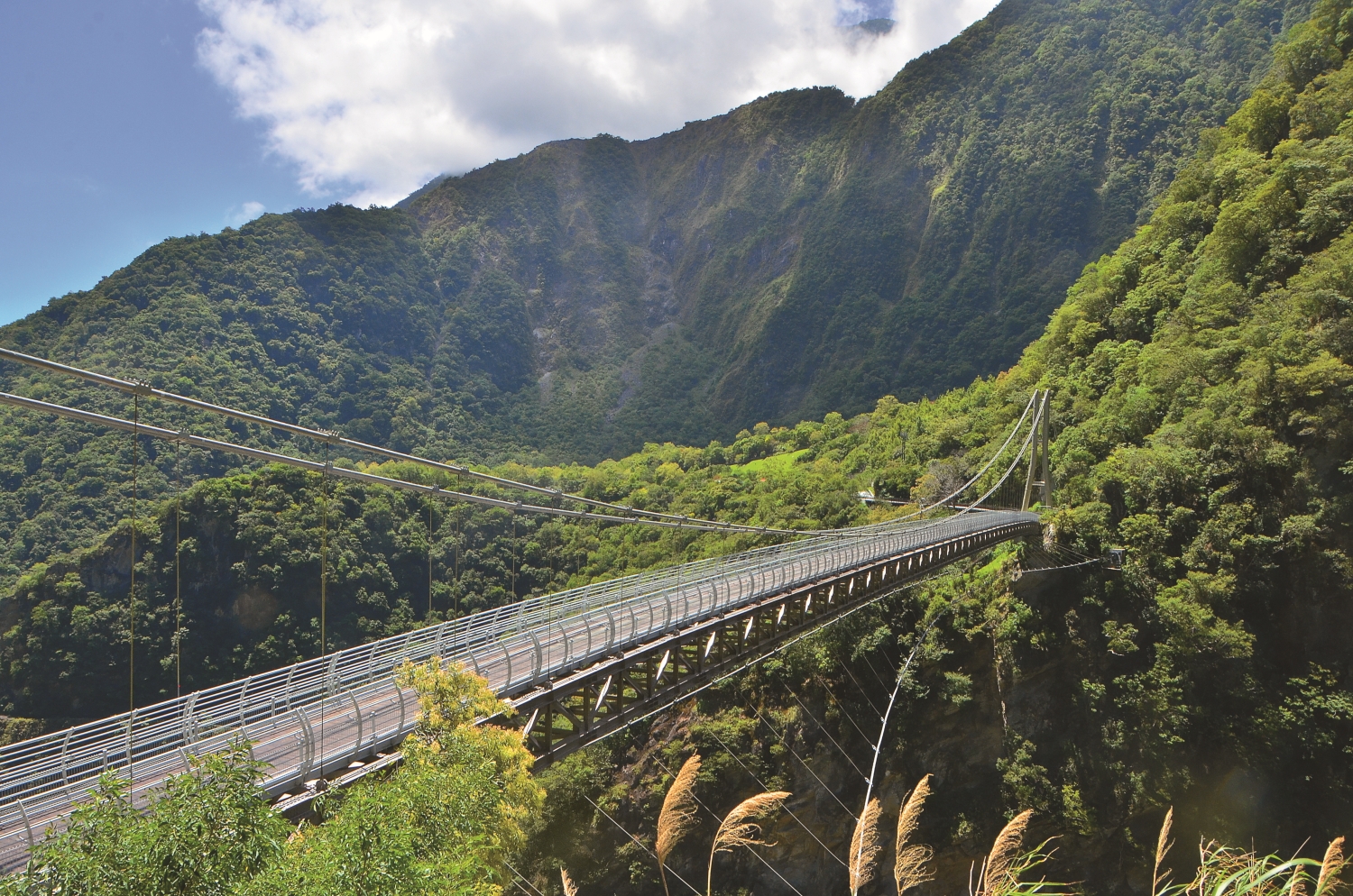見證太魯閣百年歷史的山月吊橋,以嶄新姿態迎接遊客到來/林茂耀 攝
