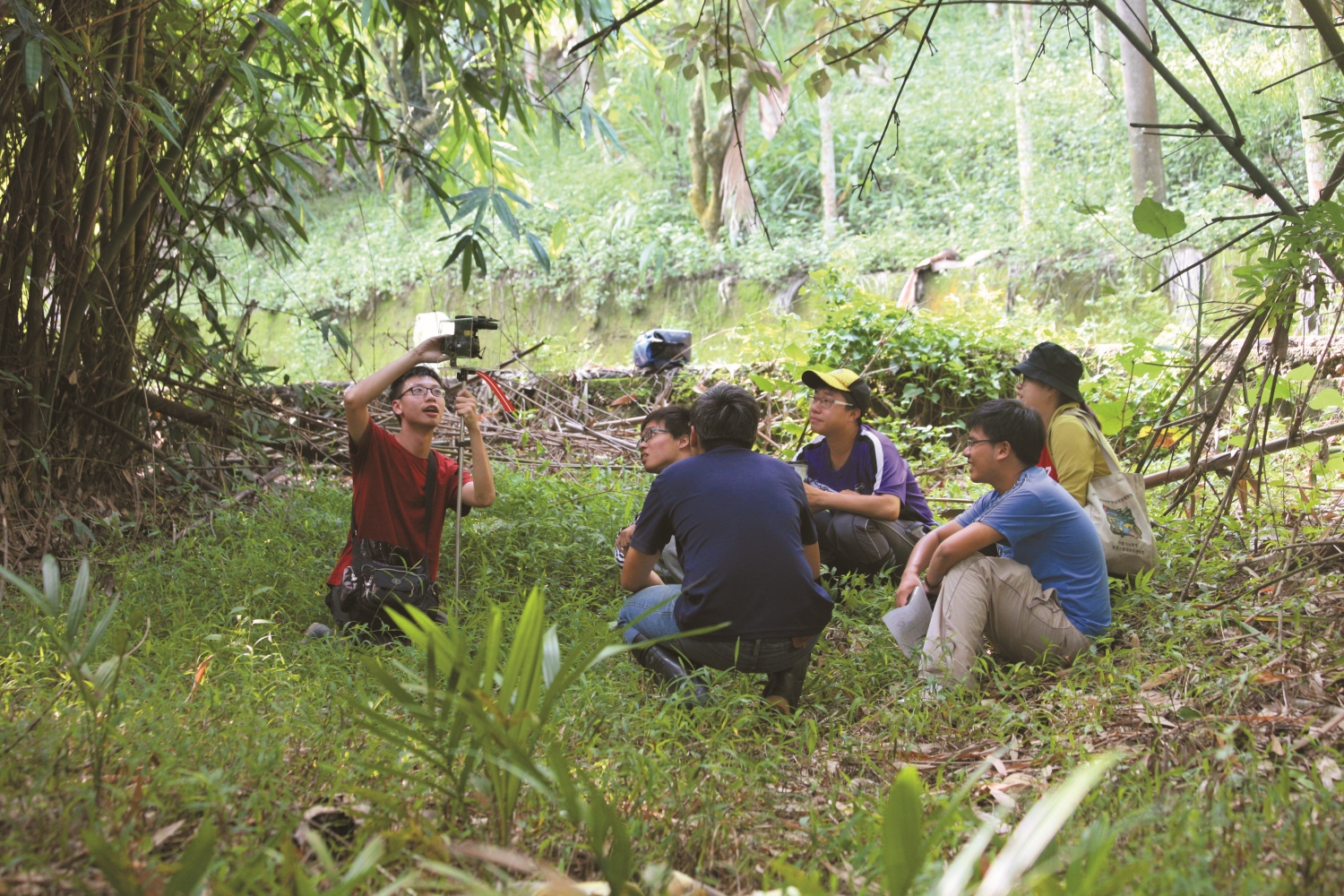 森林覆蓋度調查的操作練習／許富雄 提供