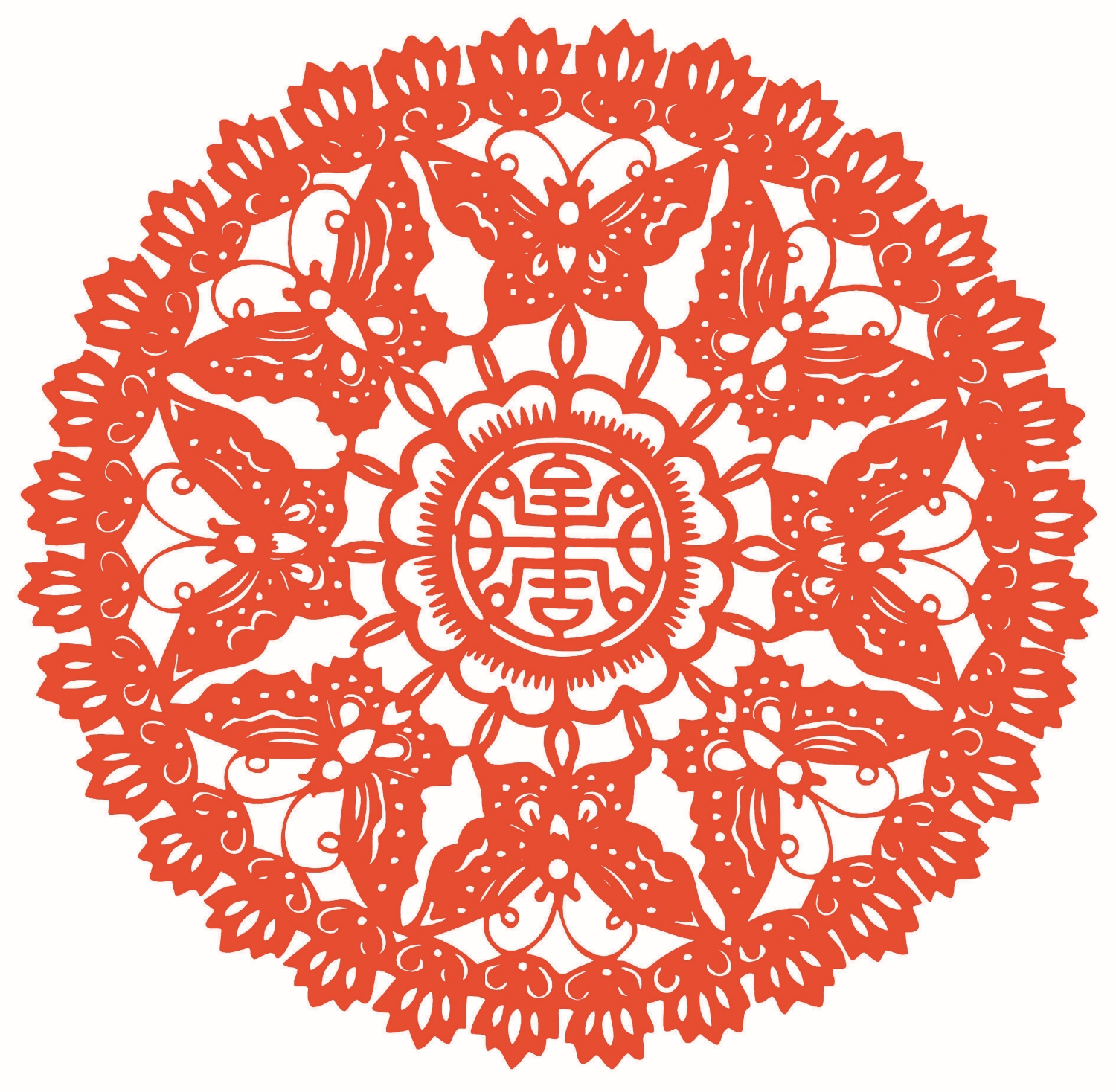 福到富貴剪紙作品／ 歐陽盛芝 提供