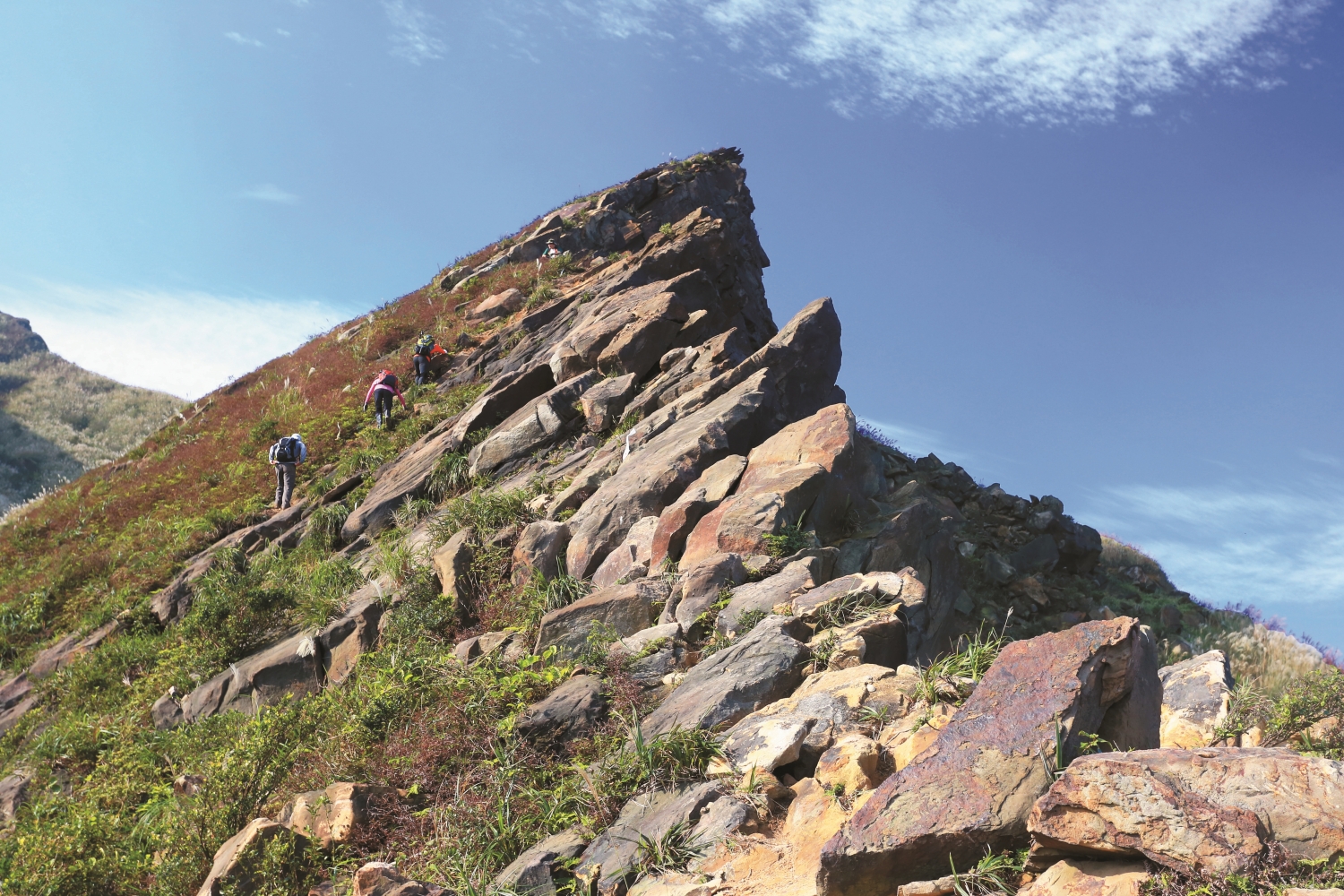 劍龍陵為東北角黃金十稜之一,以刺激且景色優美著稱,卻也是郊山中事故通報最多的地點/何昌穎 攝