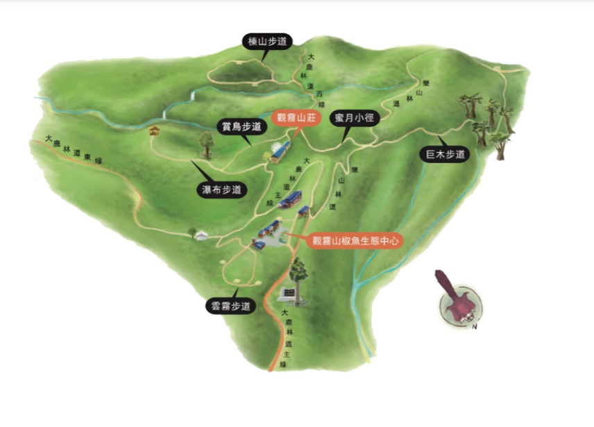 觀霧地圖 步道系統